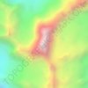 Illampu topographic map, elevation, relief