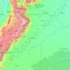 Casanare topographic map, elevation, relief