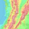 Quindío topographic map, elevation, relief