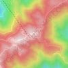 Chrea topographic map, elevation, relief