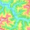 Pola de Laviana topographic map, relief map, elevations map