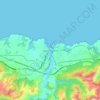 Luarca topographic map, relief map, elevations map