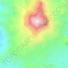 Hoggar Mountains topographic map, elevation, relief