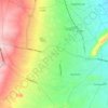 Gombe topographic map, elevation, relief