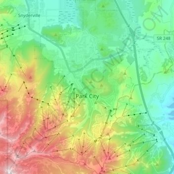Park City Utah Elevation Map Park City Topographic Map, Elevation, Relief