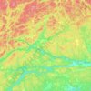 Markstay-Warren topographic map, elevation, relief