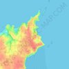 Cancale topographic map, elevation, relief