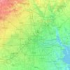 Houston topographic map, elevation, relief