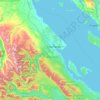 Comox Valley Regional District topographic map, elevation, relief