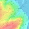 Slipperygreen topographic map, elevation, relief