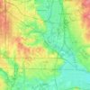 Irving topographic map, elevation, relief