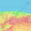 Asturias topographic map, relief map, elevations map