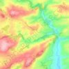 Merléac topographic map, elevation, relief