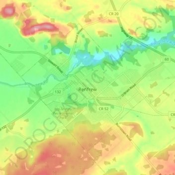 Renfrew County Geo Mapping Renfrew Topographic Map, Elevation, Relief