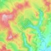 Glendalough topographic map, elevation, relief