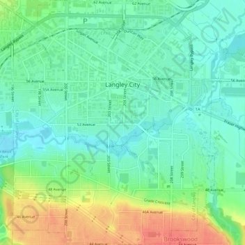 City Of Langley Gis City Of Langley Topographic Map, Elevation, Relief