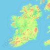 Ireland topographic map, relief map, elevations map