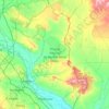 Bardenas Reales de Navarra topographic map, relief map, elevations map