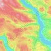 Gjøvik topographic map, elevation, relief