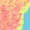 Bahía topographic map, relief map, elevations map