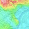 Érd topographic map, relief, elevation