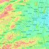 Changde topographic map, elevation, relief