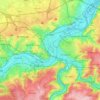 Liège topographic map, relief map, elevations map