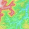 Plaine topographic map, elevation, relief
