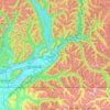 Fraser River topographic map, elevation, relief
