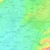 Hajdú-Bihar topographic map, relief, elevation