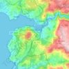 Pontedeume topographic map, relief map, elevations map