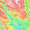 Ringsaker topographic map, elevation, relief