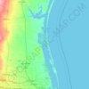 Laguna Madre topographic map, elevation, relief