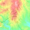 Temple topographic map, elevation, relief