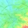 Ypres topographic map, elevation, relief