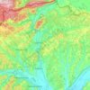 Borsod-Abaúj-Zemplén topographic map, relief, elevation