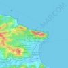 Bejaia topographic map, elevation, relief