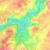 Ourense topographic map, relief map, elevations map