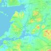County Clare topographic map, relief map, elevations map