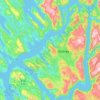 Hordaland topographic map, relief map, elevations map
