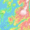 Vestland topographic map, elevation, relief