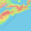 Halifax Regional Municipality topographic map, elevation, relief