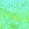 Eeklo topographic map, elevation, relief