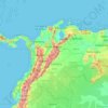 Colombia topographic map, elevation, relief