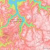 Sogn og Fjordane topographic map, elevation, relief