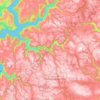 Vestland topographic map, elevation, relief