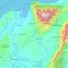 Magdalena topographic map, elevation, relief