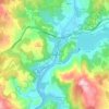 Ribadavia topographic map, relief map, elevations map
