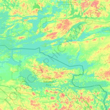 Rainy Lake Topographic Maps Rainy Lake Topographic Map, Elevation, Relief