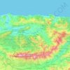 Tizi Ouzou topographic map, elevation, relief